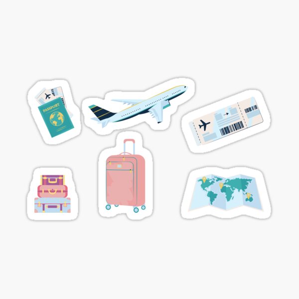 Travel Vacation World Traveling' Sticker