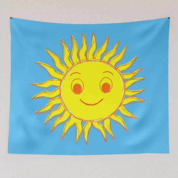 Item preview, Smiling Sun Face Drawing designed and sold by Almdrs.
