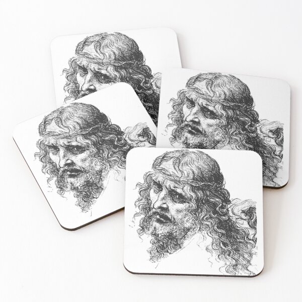 Item preview, THE HEAD OF CHRIST (in the Brera Gallery, Milan) from the ebook THE DRAWINGS OF LEONARDO DA VINCI  49 pen and ink sketches and studies by the Master designed and sold by johndhalsted.