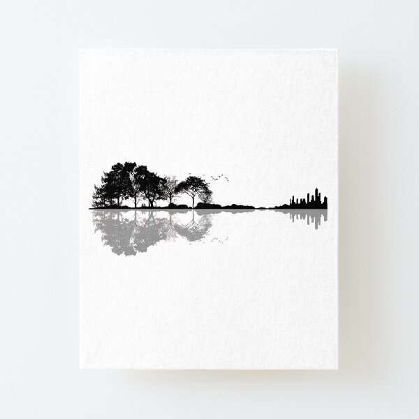 Nature Guitar Canvas Mounted Print