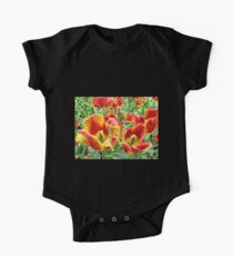 Yellow and Red Tulips For Everyone One Piece - Short Sleeve