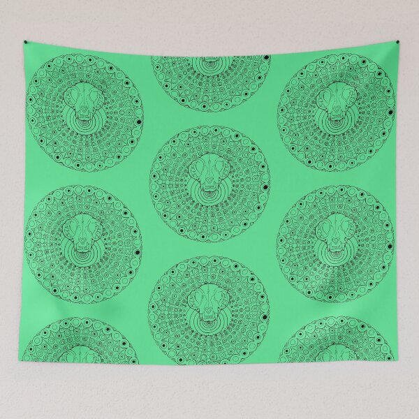 Item preview, Persian Cat Skull Mandala, transparent line art designed and sold by rootinspiration.