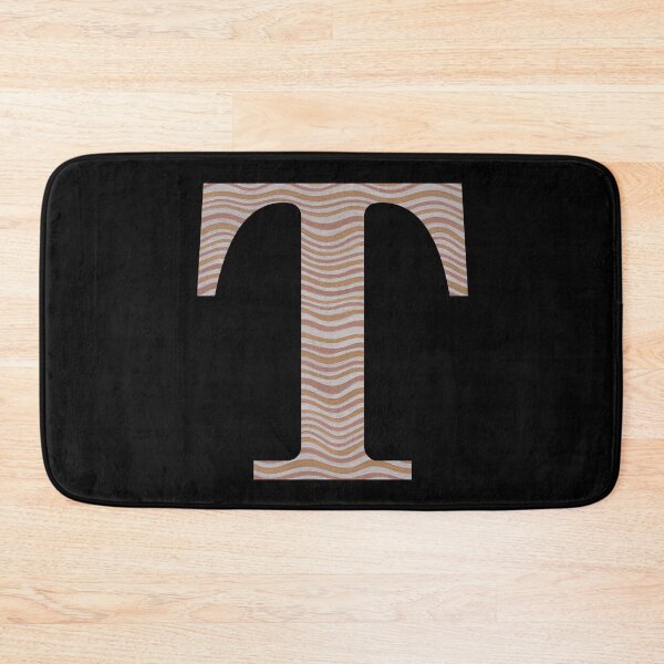 Item preview, Letter T Metallic Look Stripes Silver Gold Copper designed and sold by theartofvikki.