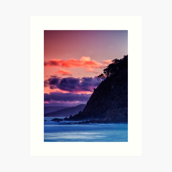 Park Beach At Sunset. Art Print