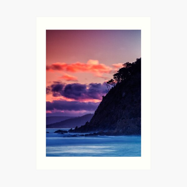 Park Beach At Sunset. Art Print