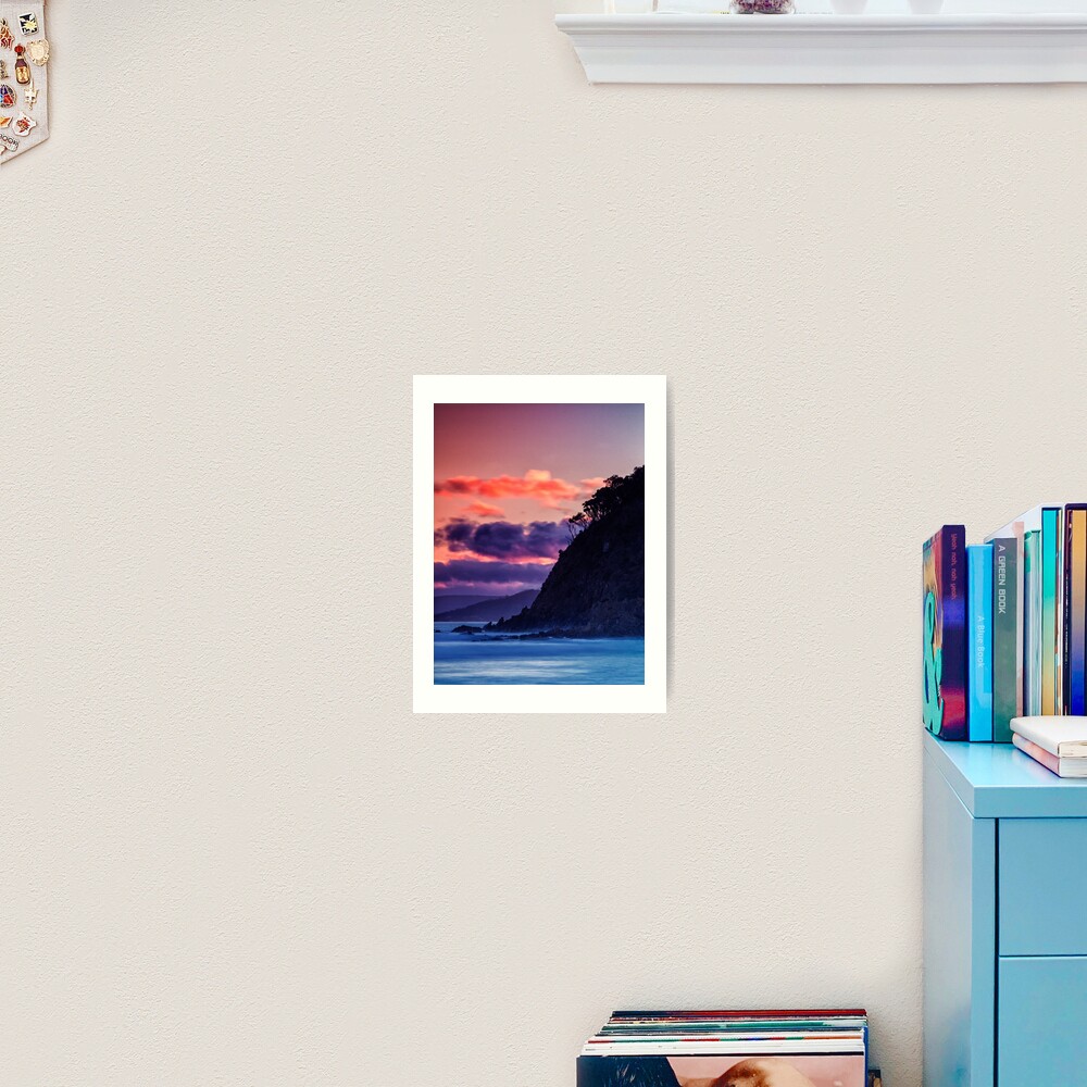 Park Beach At Sunset. Art Print
