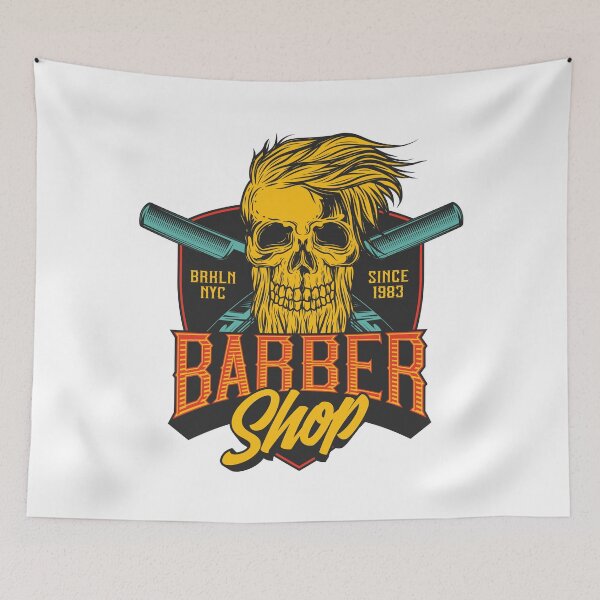 Item preview, Barber Shop - Vintage Gift - Cool and Funny Barber Design designed and sold by Shirtflyer.