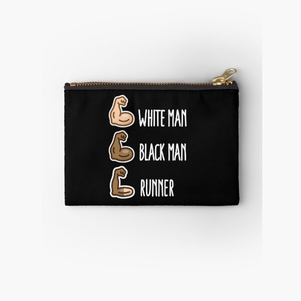 Item preview, White man Black man Runner funny running biceps designed and sold by LaundryFactory.
