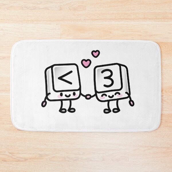 Item preview, Kawaii cute keyboard keys love heart couples designed and sold by LaundryFactory.