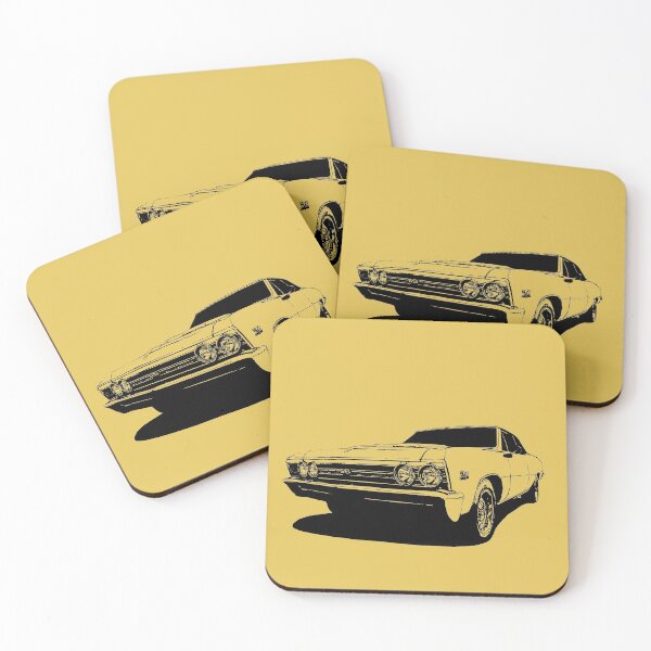 Item preview, 1967 Chevy Chevelle - stylized black on light background  designed and sold by mal-photography.