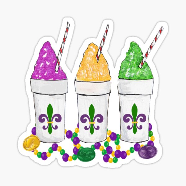 Mardi Gras Sno Balls Sticker