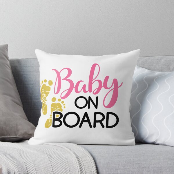 Item preview, Baby on board pregnancy / maternity in pink, black and yellow designed and sold by Epic Splash Creations.