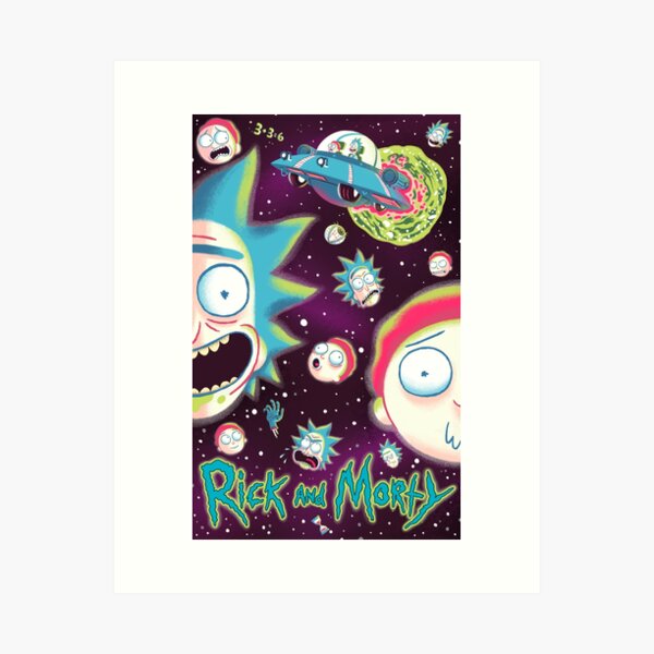Rick und Morty Galaxy Kunstdruck