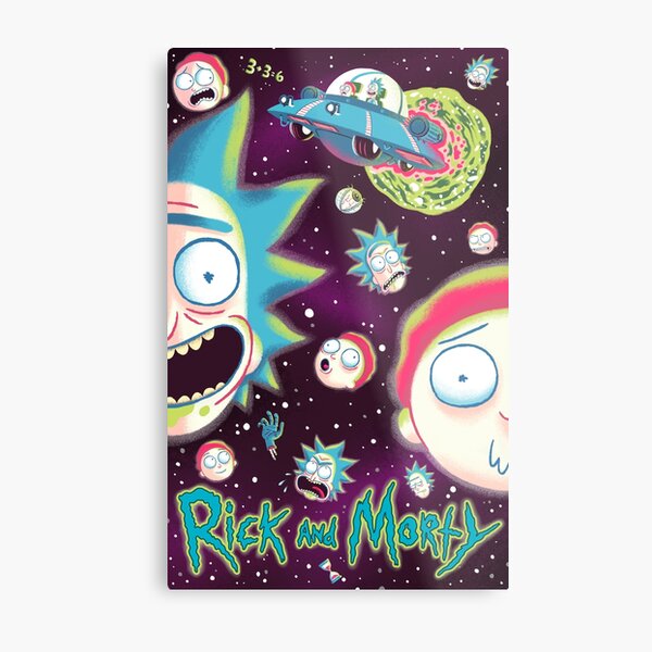 Rick and Morty Galaxy Metal Print