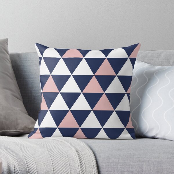 Navy and blush outlet cushions