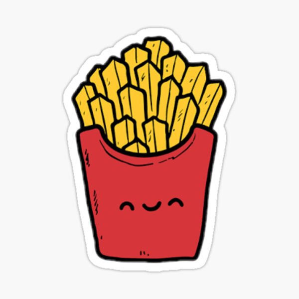 Crinkle cut French fries food sticker, seasoned potatoes  Greeting Card  for Sale by charlottewinter