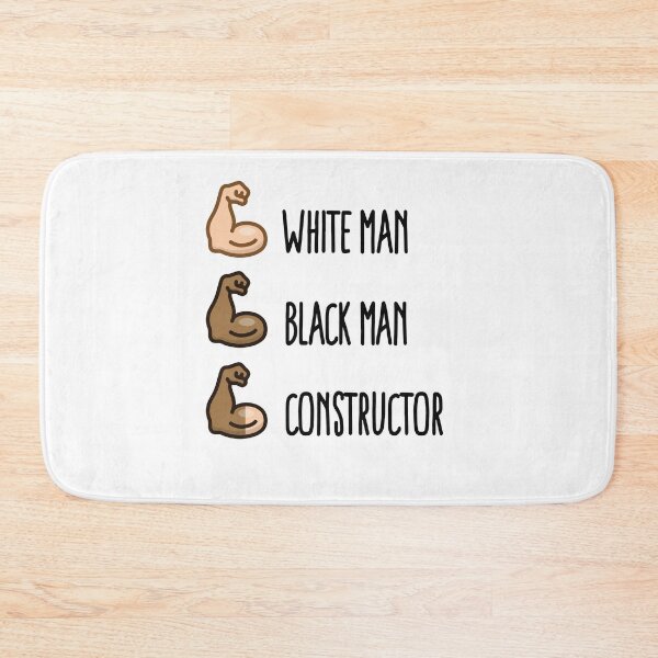 Item preview, White man black man constructor biceps gym fitness designed and sold by LaundryFactory.
