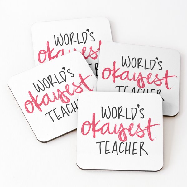 Item preview, World’s Okayest Teacher designed and sold by saturnshay.