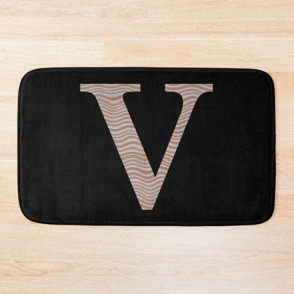 Item preview, Letter V Metallic Look Stripes Silver Gold Copper designed and sold by theartofvikki.