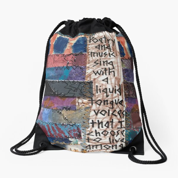 Poetry and Music Sing Drawstring Bag