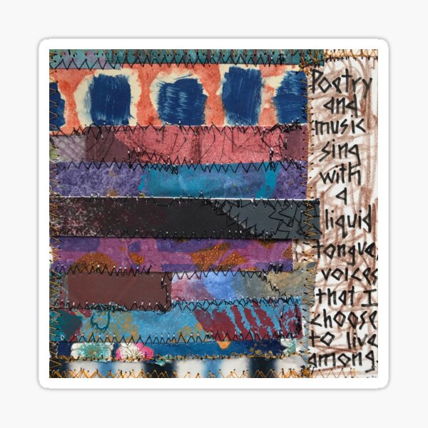 Poetry and Music Sing Sticker