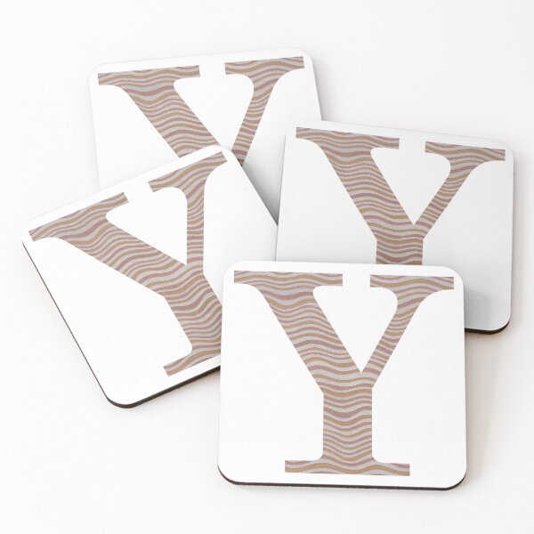 Item preview, Letter Y Metallic Look Stripes Silver Gold Copper designed and sold by theartofvikki.