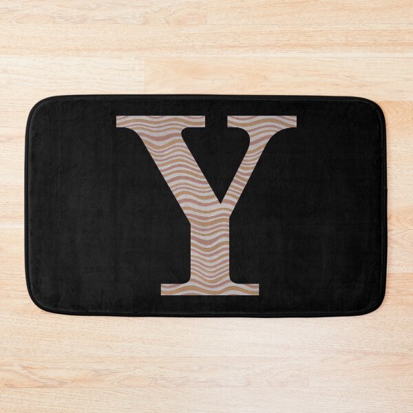 Item preview, Letter Y Metallic Look Stripes Silver Gold Copper designed and sold by theartofvikki.