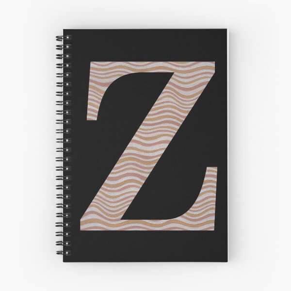 Item preview, Letter Z Metallic Look Stripes Silver Gold Copper designed and sold by theartofvikki.