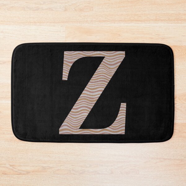 Item preview, Letter Z Metallic Look Stripes Silver Gold Copper designed and sold by theartofvikki.