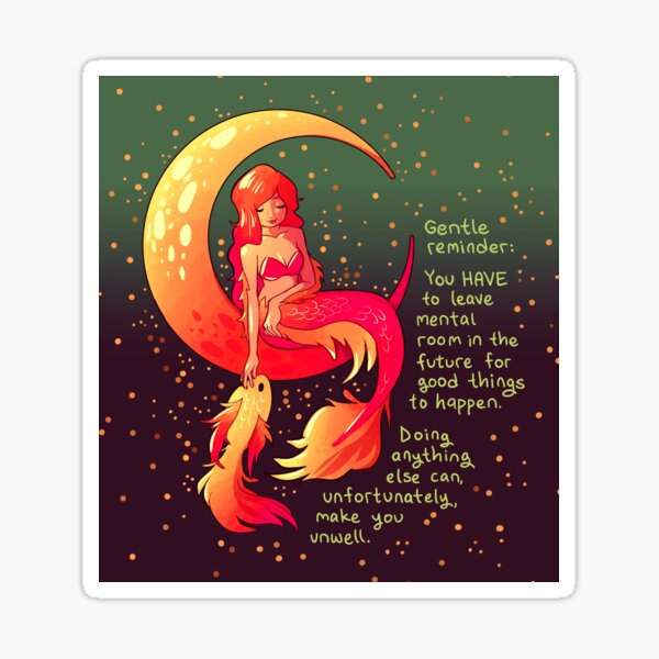 Vista previa del artículo con la obra «Recordatorio apacible Luna Sirena», diseñado y vendido por thelatestkate.