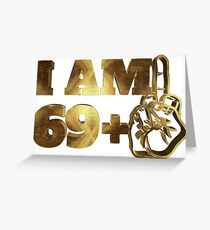 Ich bin 69 + Mittelfinger Golden Herzlichen Glückwunsch zum 70. Siebzig Grußkarte