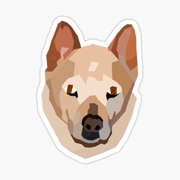 Custom Chow mix pet portrait (Boo) Sticker