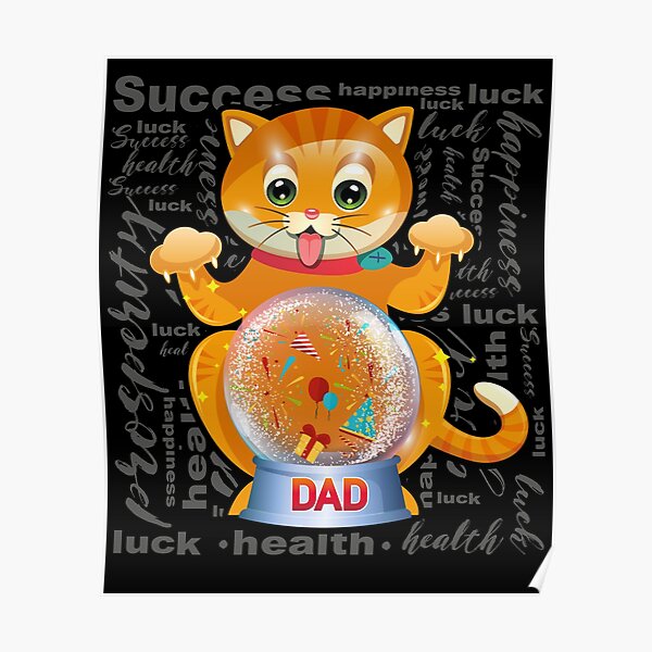 Poster Chaton Chat Drole Joyeux Anniversaire Par Lighvision Redbubble