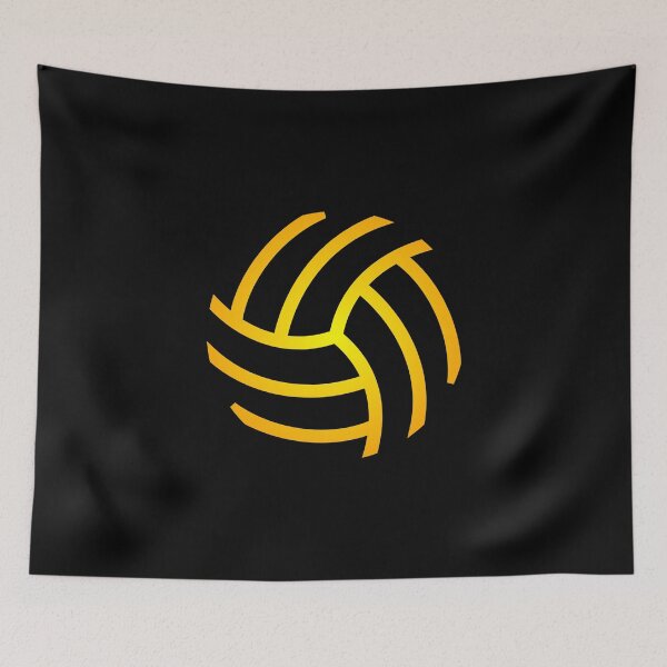 Aperçu de l'œuvre Volleyball électrique jaune contour créée et vendue par groovezero.