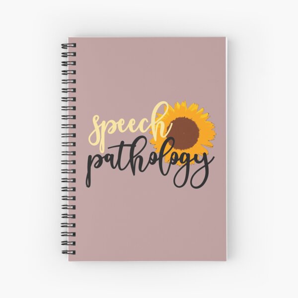 Speech Pathology Sunflower Spiral Notebook