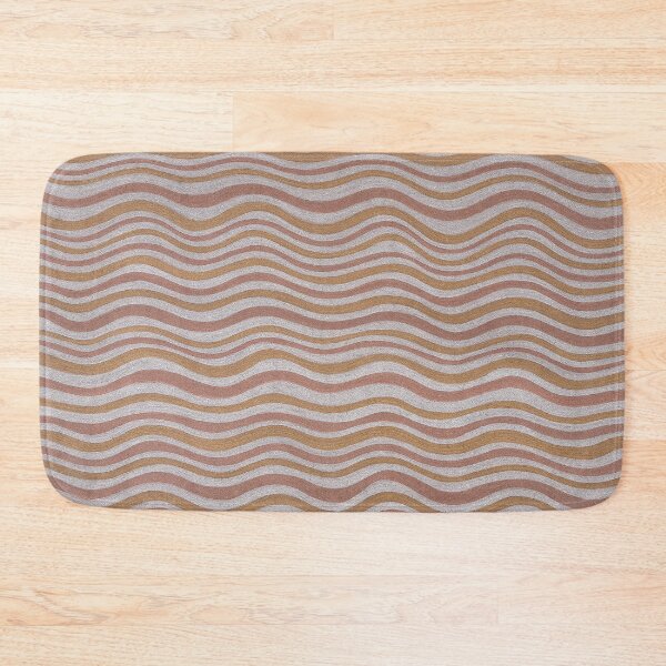 Item preview, Metallic Colors Hand Drawn Wavy Stripes Silver Gold Copper designed and sold by theartofvikki.