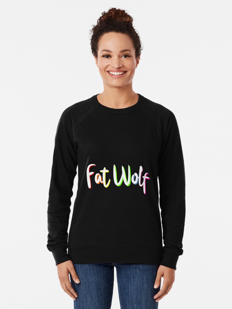 Alternate view of Fat Wolf Rainbow Lightweight Sweatshirt