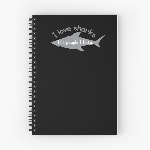 Item preview, I love sharks- it's people I hate designed and sold by jazzydevil.