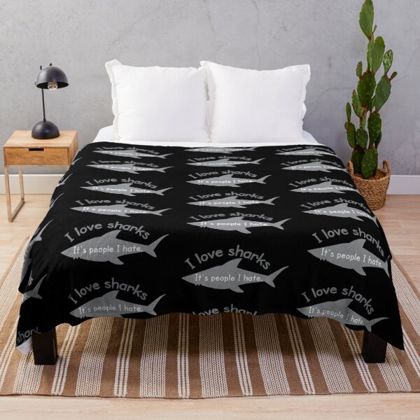 Item preview, I love sharks- it's people I hate designed and sold by jazzydevil.