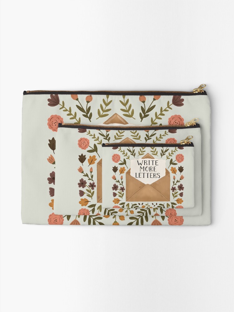 "Write More Letters" Zipper Pouch by ohjessmarie Redbubble