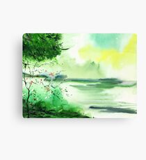 Lake in clouds Canvas Print