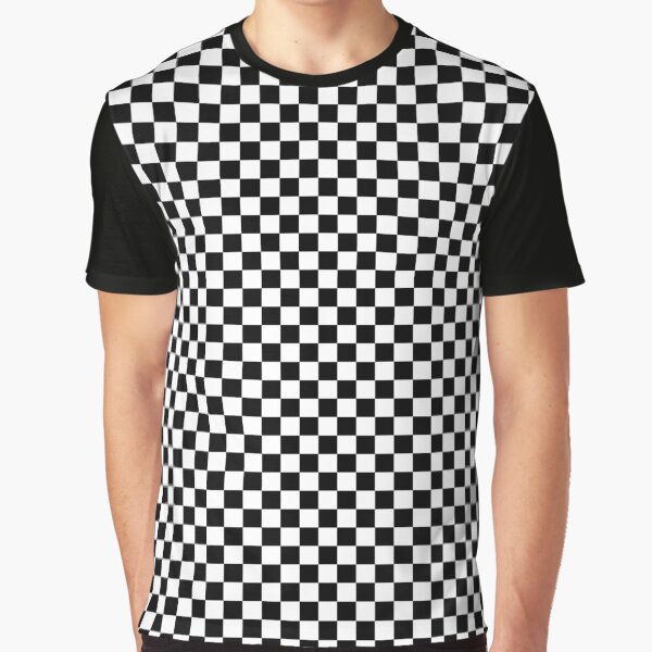 Check pattern. Checkered pattern. Black and white check pattern. Checkerboard. Chessboard. Graphic T-Shirt