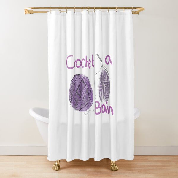Crochet-a-Brain Shower Curtain