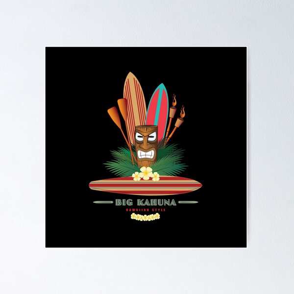 Item preview, Big Kahuna Hawaiian Style Tiki Paddle Boards BLK designed and sold by Frank Schuster.