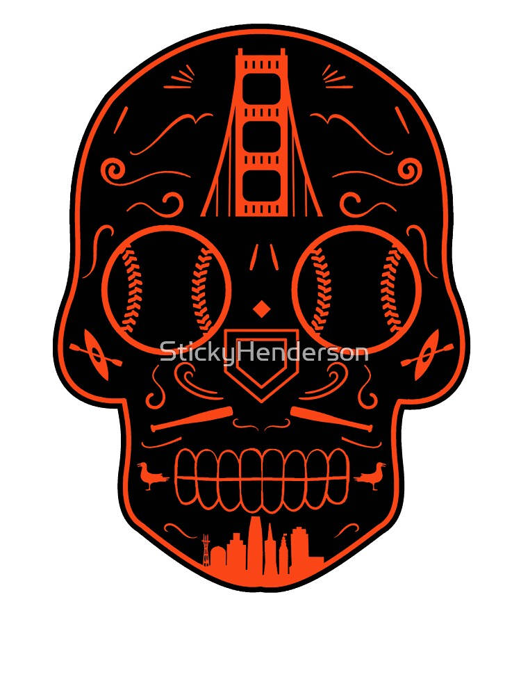 San Francisco Baseball Sugar Skull Kids T-Shirt for Sale by  StickyHenderson