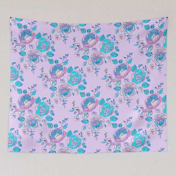 Item preview, Painted Roses Lilac Pink Blue designed and sold by PageDesigns.