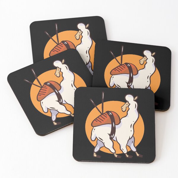 Item preview, Japanese Cuisine Sushi Llama designed and sold by Cute and Funny Animal Art Designs.