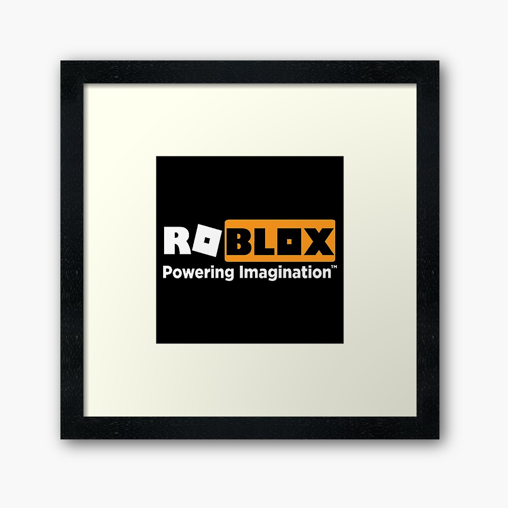 Roblox Logo Swap Meme Framed Art Print By Glyphz Redbubble - re do first looked inverted re making the roblox logo roblox