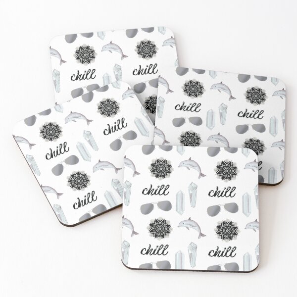 Item preview, Chill Summer Beach Sticker Pack in Black and White designed and sold by The-Goods.