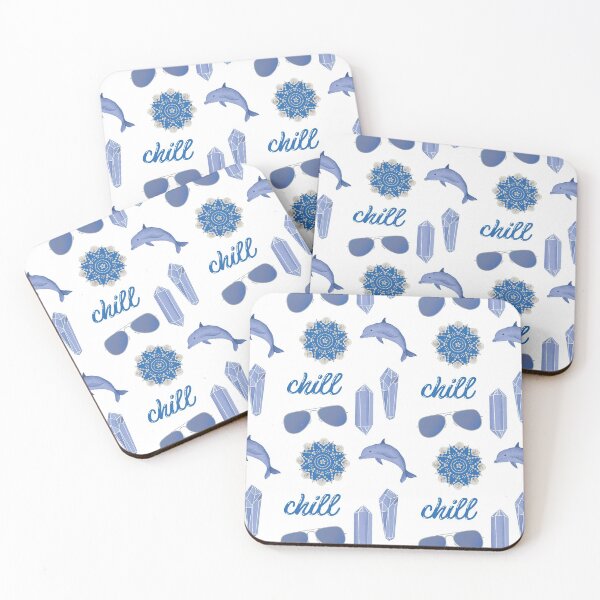 Item preview, Chill Summer Beach Sticker Pack in Blue designed and sold by The-Goods.